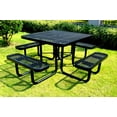 thumbnail image 1 of LifeYard 46" Steel Square Picnic Table,Expanded, Metal Outdoor Table (Black), 1 of 6