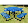 thumbnail image 1 of LifeYard 46" Steel Square Picnic Table,Expanded, Metal Outdoor Table (Blue), 1 of 7