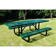 thumbnail image 1 of LifeYard ADA expanded metal, Rectangular Picnic Table, 96" top, 72" seat Green, 1 of 6