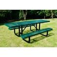 thumbnail image 1 of LifeYard ADA expanded metal, Rectangular Picnic Table, 96" top, 72" seat Green, 1 of 6