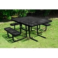 thumbnail image 1 of LifeYard Outdoor Picnic Table, ADA, 46" Square, Steel Table, Black, 1 of 6