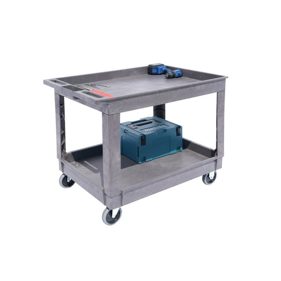 Utility Cart, 500 lb. Load Cap. Tray top, 40.24x25.59x32.83 in (Gray)