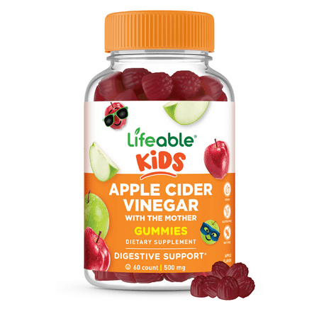 Lifeable Apple Cider Vinegar with the Mother for Kids - 500 mg - 60 Gummies