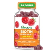 Lifeable Biotin Gummies - 10,000 mcg - 90 Gummies
