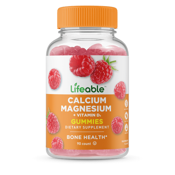 Lifeable Calcium Magnesium and Vitamin D Gummies 90 Gummies