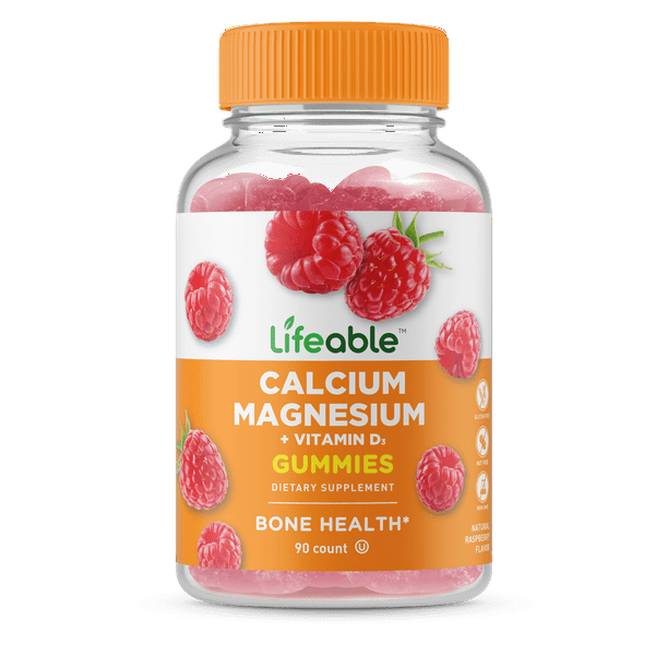 Lifeable Calcium Magnesium and Vitamin D Gummies 90 Gummies