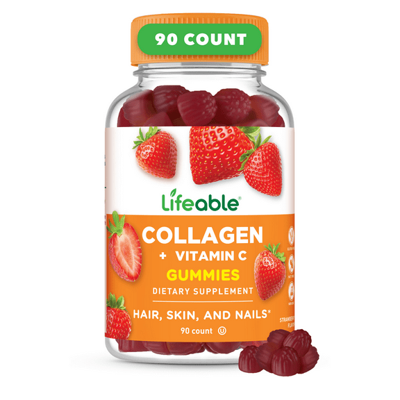 Lifeable Collagen with Vitamin C  100 mg  90 Gummies