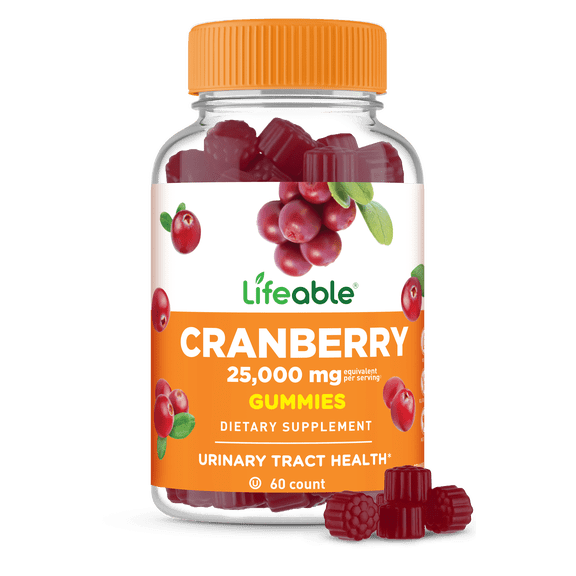 Lifeable Cranberry Gummies, 60 Gummies (12,500 mg per Gummy)