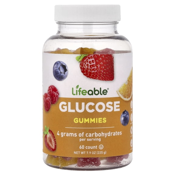 Lifeable Glucose Gummies, Mixed Fruit, 60 Gummies