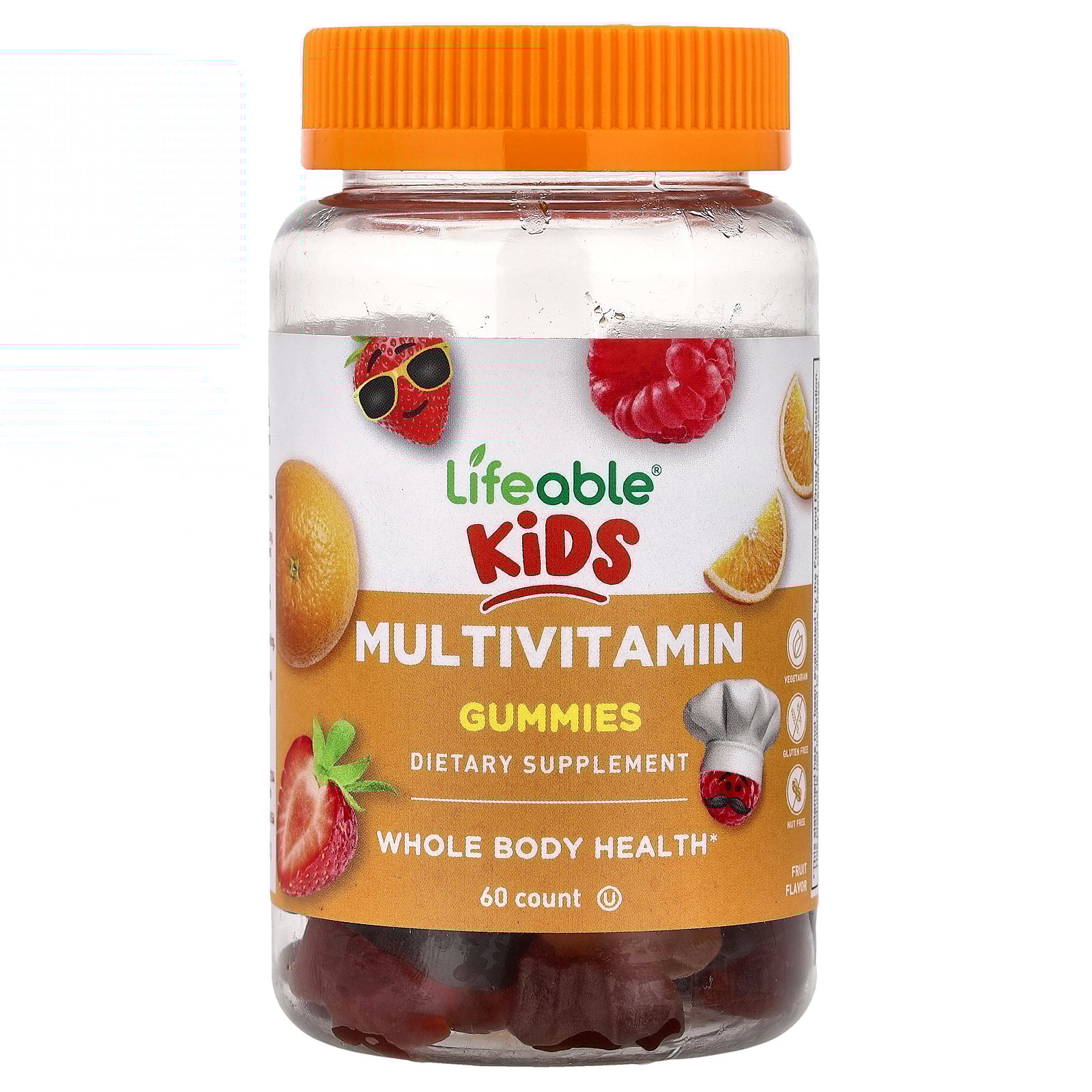 Lifeable Kids Multivitamin Gummies, Fruit, 60 Gummies