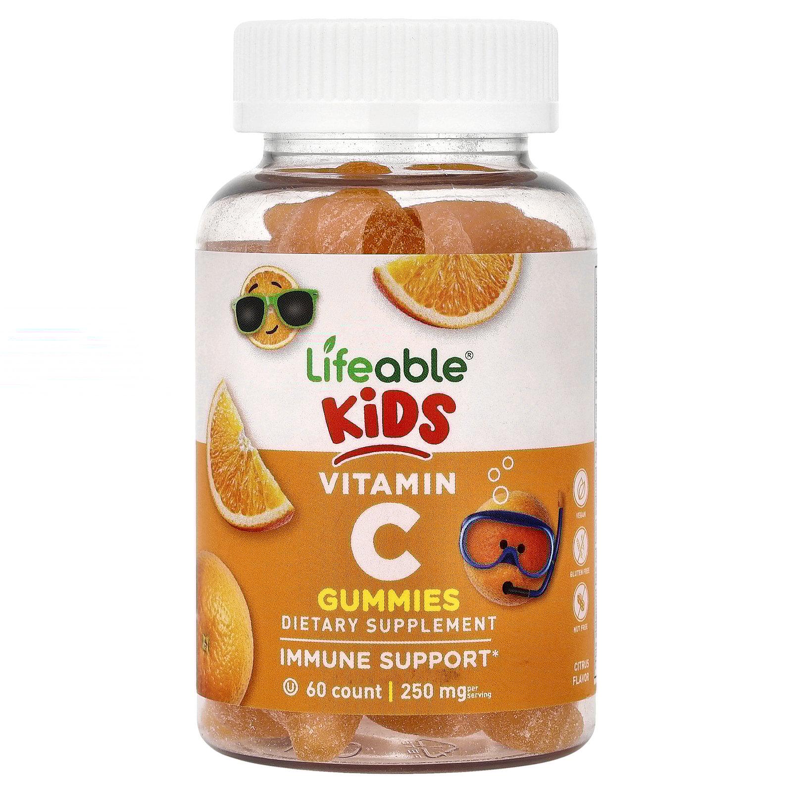 thumbnail image 1 of Lifeable Kids, Vitamin C Gummies, Citrus, 60 Gummies, 1 of 4