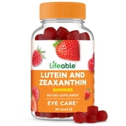 Lifeable Lutein and Zeaxanthin Gummies | Great Tasting Lutein and Zeaxanthin Supplements for Eyes | Vegan and Non GMO Eye Health Gummies | 60 Count