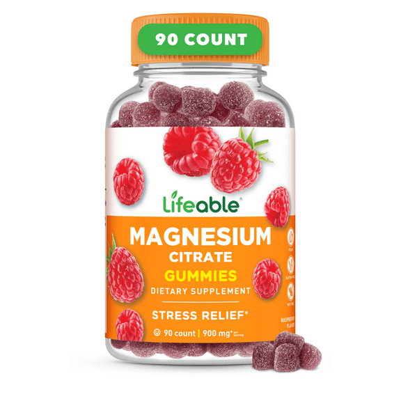 Lifeable Magnesium Citrate - 900 mg - 90 Gummies
