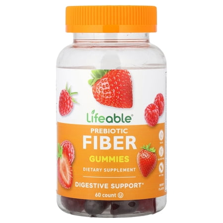 Lifeable Prebiotic Fiber Gummies, Berry, 60 Gummies