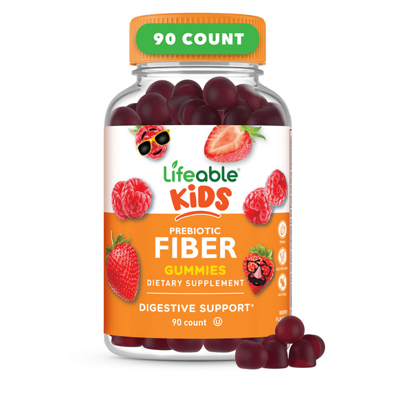 Lifeable Prebiotic Fiber Gummies for Kids, 5g, 90 Count