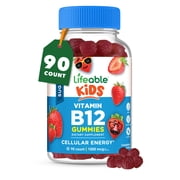 Lifeable Sugar Free B12 for Kids, 1000 mcg, 90 Gummies