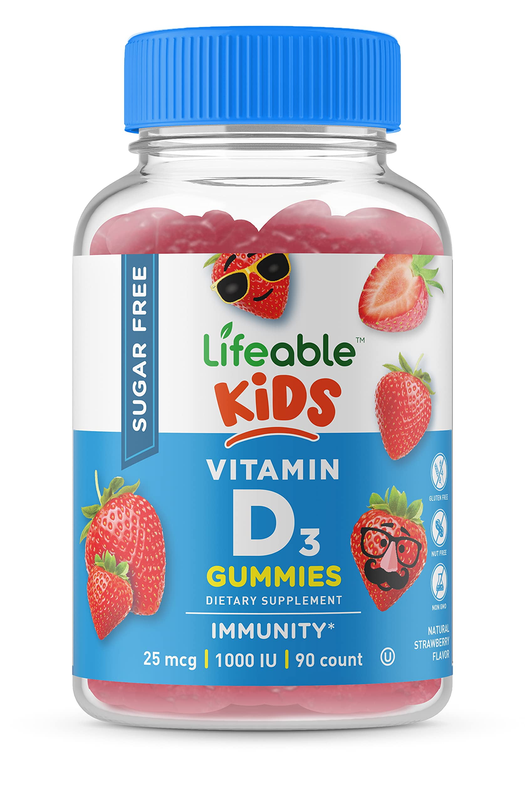 Lifeable Vitamin D for Kids 1000 IU 90 Gummies