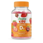Lifeable Vitamin D for Kids - 1000 IU   90 Gummies