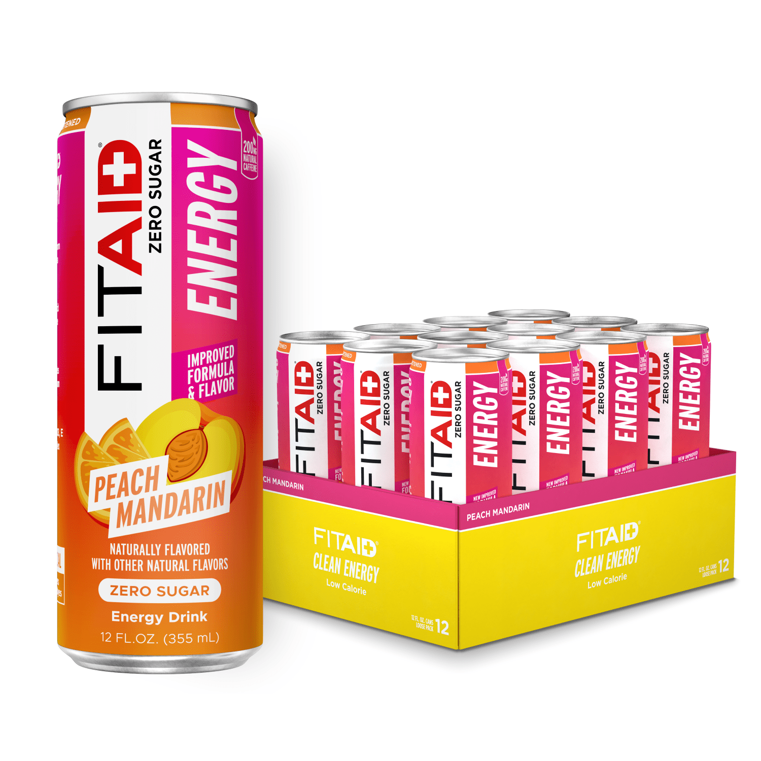 cocoriang Lemonade Tobi 本体＋フェイス２種 アイ付 FITAID Energy Drink, 200mg Caffeine, Keto, Peach Mandarin, BCAAs
