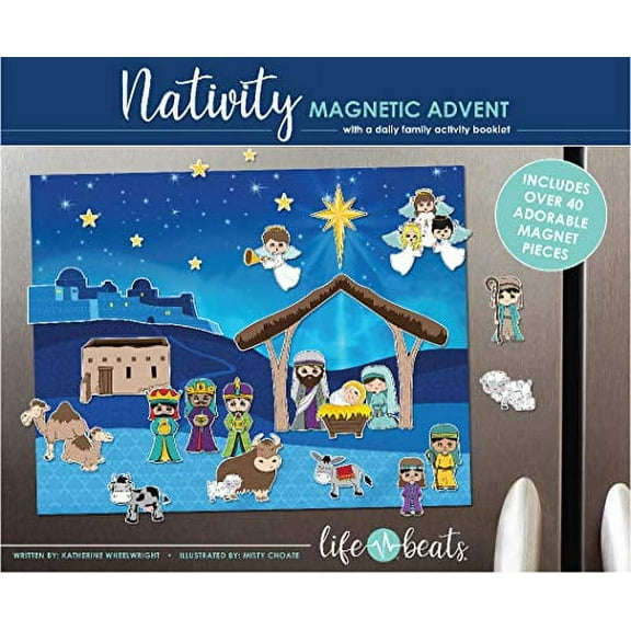 Lifebeats Nativity Magnetic Advent Calendar with a Daily Family Activity Booklet