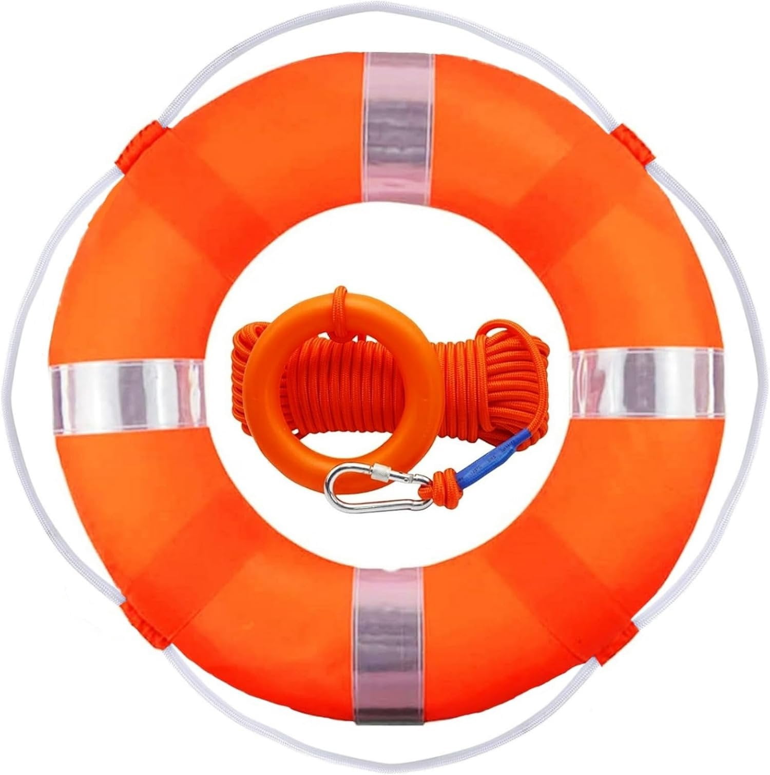 Pool Rope Simple Lifebuoy Set 20Inch Life Preserver Ring and Water Floating Lifesaving ...