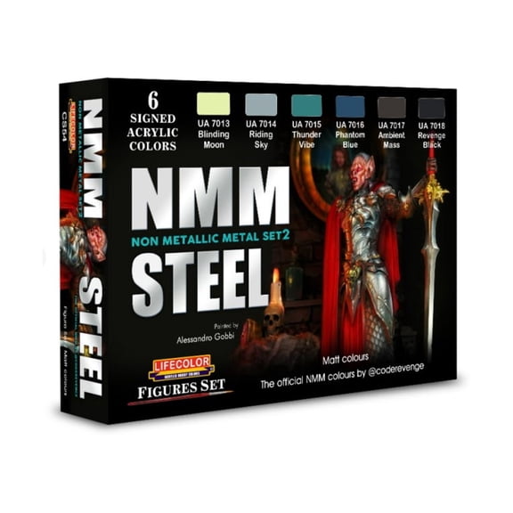 Lifecolor Non Metallic Metal Set #1 - Steel New
