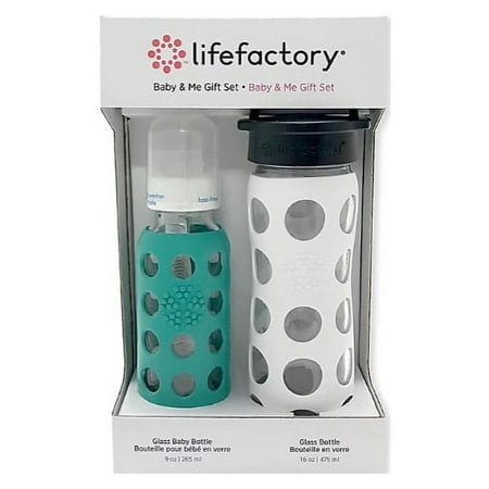 Lifefactory 2-Piece Baby & Me Bottle Set