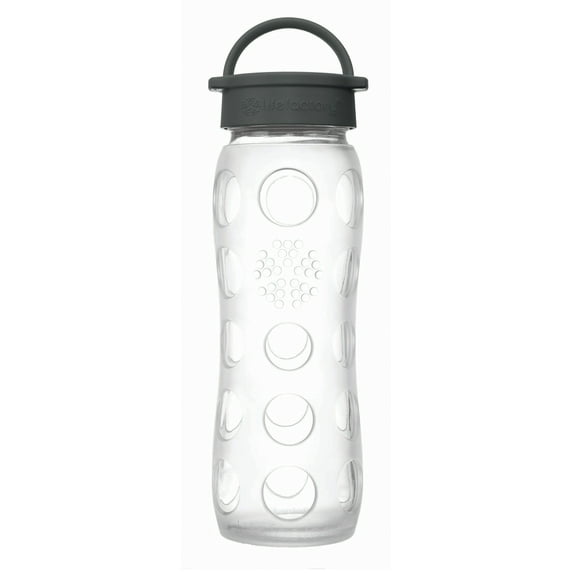 Lifefactory 22oz Glass Water Bottle with Classic Cap - Clear