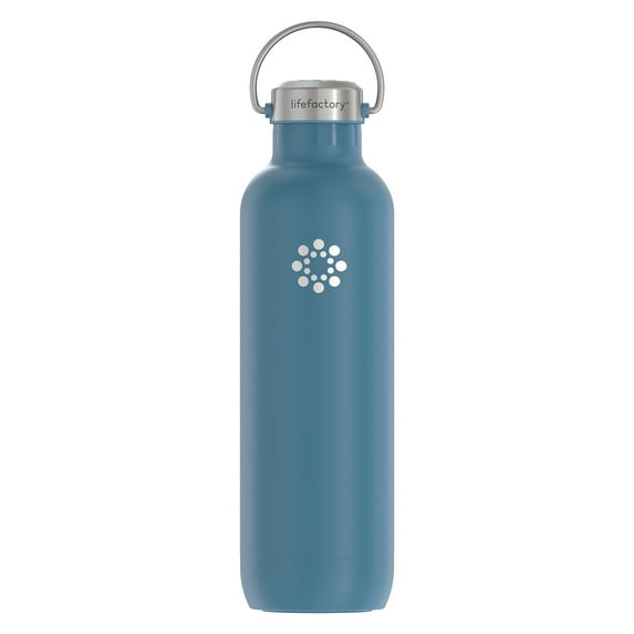 Lifefactory 32-Oz. Stainless Steel Vacuum-Insulated Sport Bottle (Dark Denim), LS365MDD4