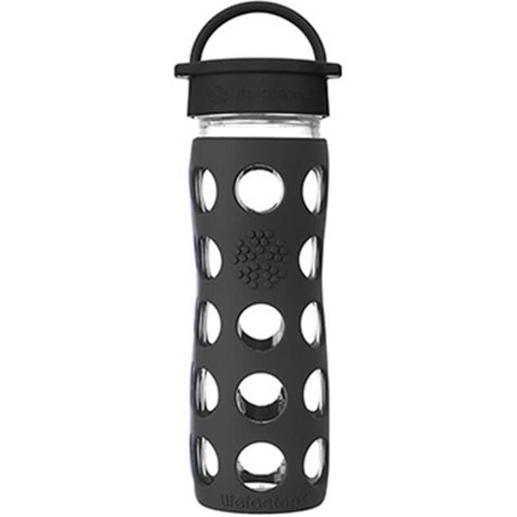 Lifefactory 344932 16 oz Classic Cap Onyx Bottle - Black