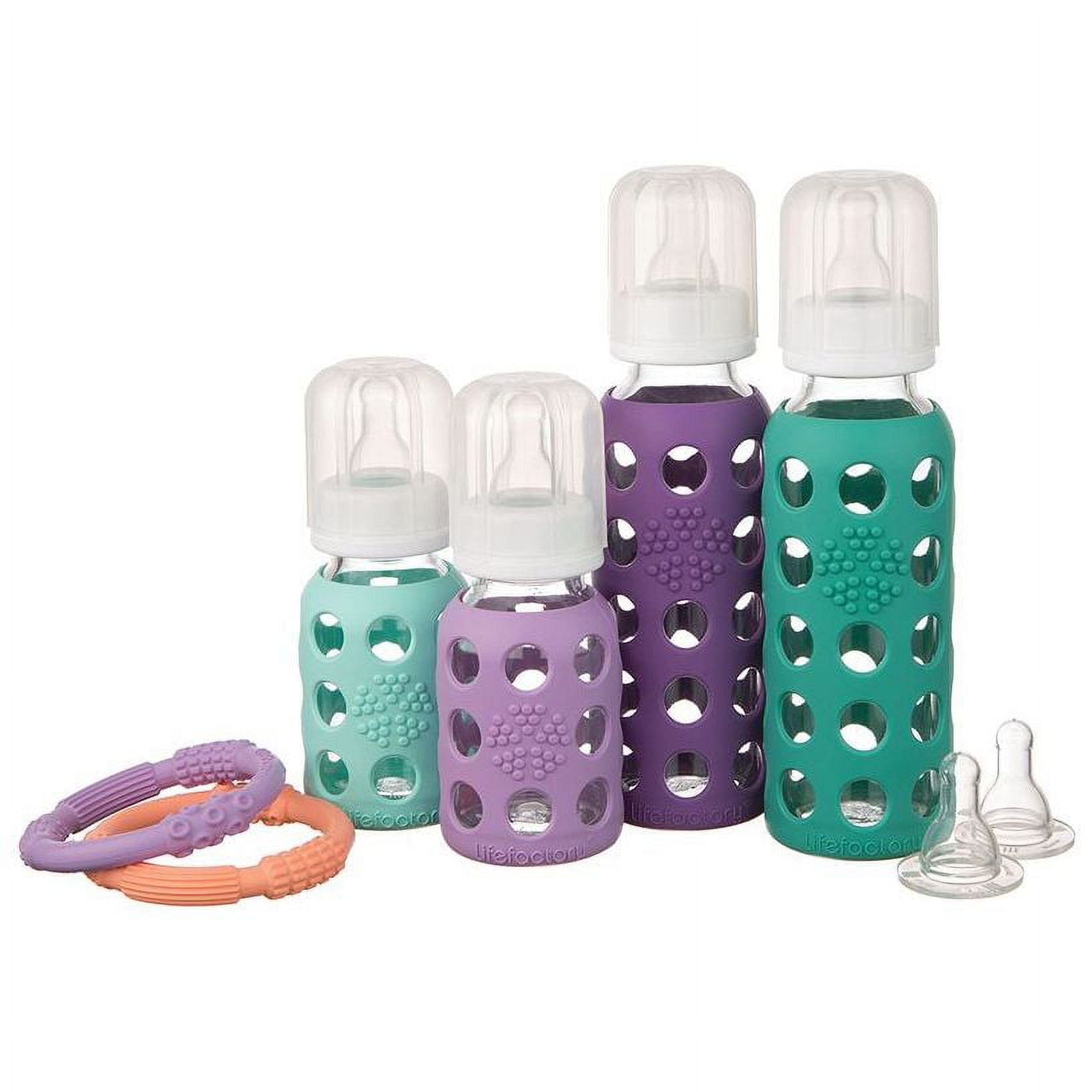 Lifefactory 4-Bottle Baby Starter Set - Lavender/Grape