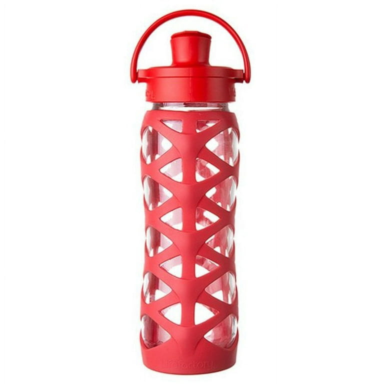 Lifefactory 22oz Glass Water Bottle With Silicone Sleeve & Active