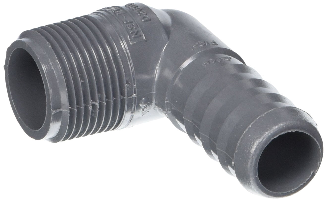 Arp Pipe Lifegard Aquatics ARP270479 Elbow Male Pipe Thread X Barb for Aquarium ...