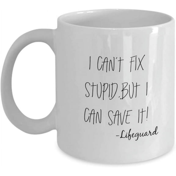 Lifeguard Coffee Mug, Funny Lifeguard Gifts, Qualified Lifeguard, New Lifeguard Coffee Cup, Life Saver,
