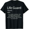 thumbnail image 1 of Lifeguard Definition Shirt Life Guard Gift Ideas For SwimmerMen and women, Black T-shirt, size: Extra large, 1 of 4