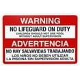 thumbnail image 1 of No Lifeguard On Duty Warning Signs, Pool Metal Signs for Home Business Outdoor Indoor Road Yard Garage Street Wall Caution Custom Decor 12 x 8 Inches, 1 of 4
