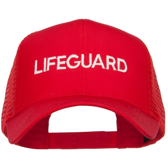 Lifeguard Embroidered Mesh Cap - Red OSFM