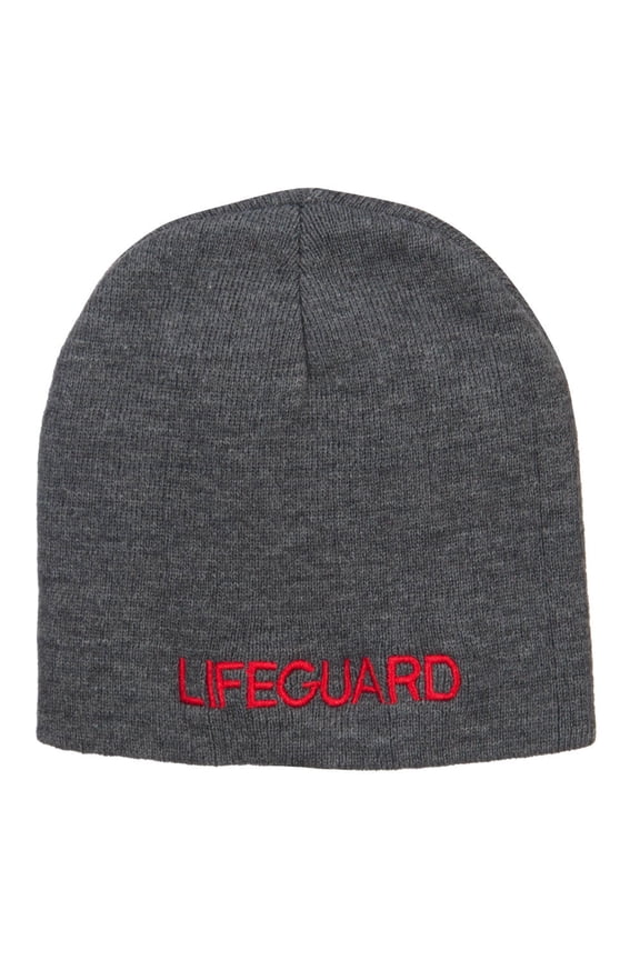 Lifeguard Embroidered Short Beanie - Dk Grey OSFM
