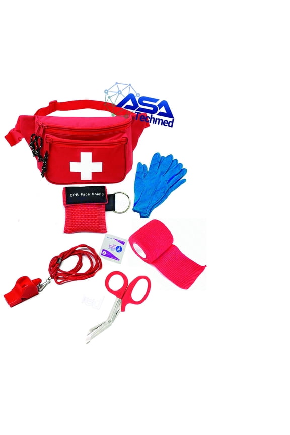 Lifeguard Fanny Pack First Aid Water Rescue kit Pocket CPR Mask Safety Whistle first aid Emergency Kit