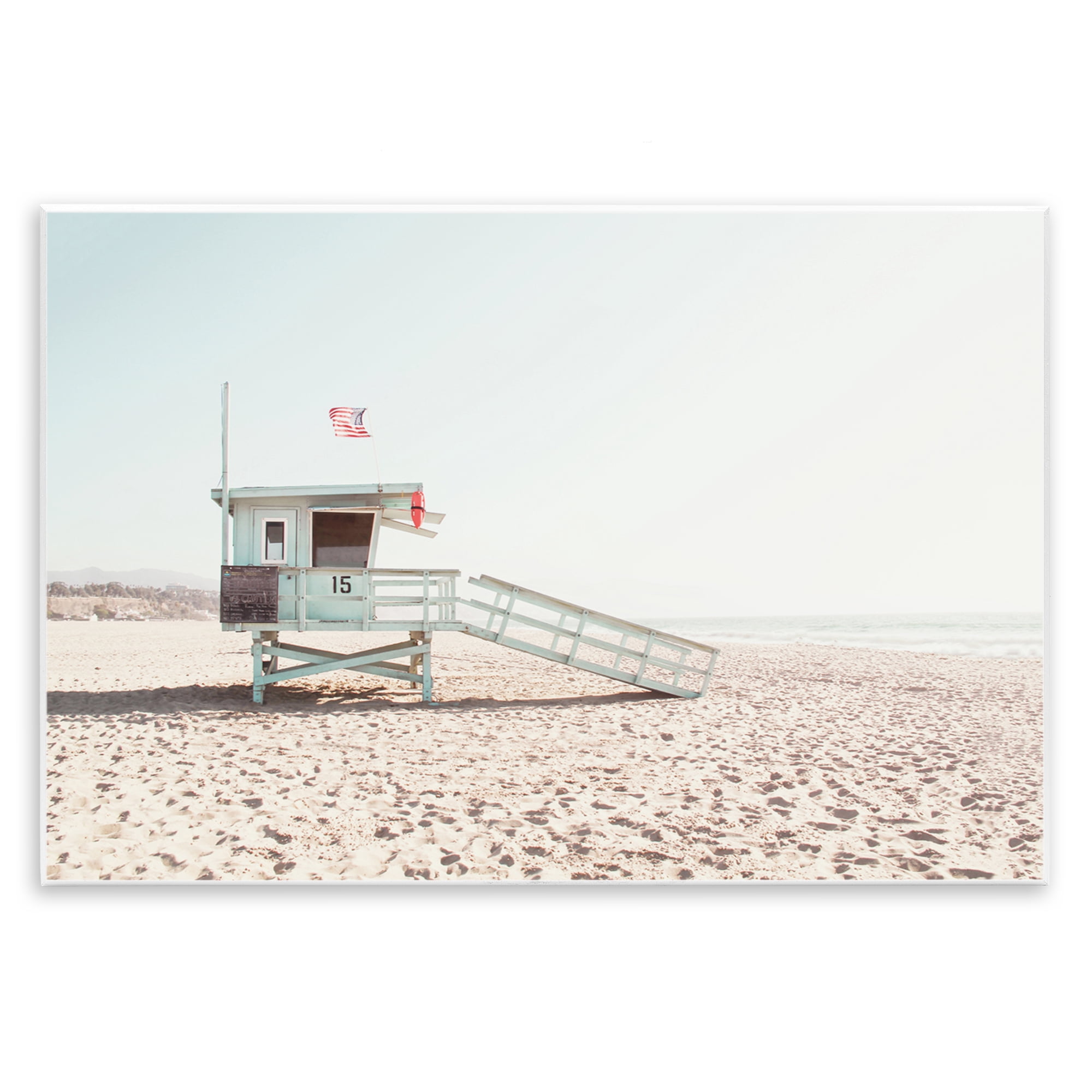 Lifeguard Hut Sunny Day Wall Plaque Art, design by Sisi and Seb