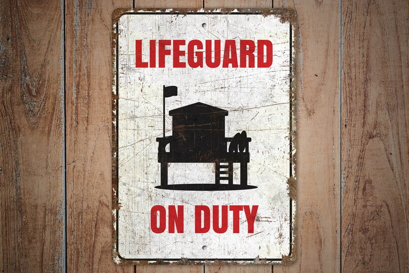 Lifeguard On Duty Lifeguard On Duty Sign Lifeguard Decor Lifeguard Sign ...