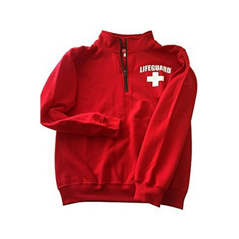 Lifeguard Quarter Zip Pullover Zipper Fleece Sweatshirt Apparel Ideal for Men Teens Girls. Walmart