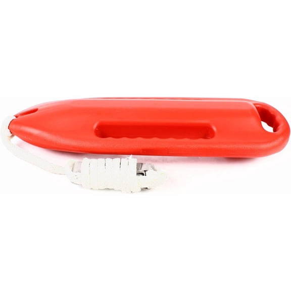 Lifeguard Rescue Tube,3 Handle Rescue Can Swimming Float W/5.25ft Pe Rope,Open Water Rescue Lifesaving Non-Leakage,Weight Capacity 154lbs,One-Piece Molding