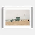 thumbnail image 1 of Lifeguard Stands in Venice, Los Angeles 02 - Los Angeles California Photography Beach Coastal Ocean Seaside Minimalist Summer Black Framed Wall Art Print 12 x 18 inches, 1 of 4