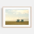 thumbnail image 1 of Lifeguard Station, Venice Beach 01 - California Photography Beach Coastal Ocean Minimalist Seascape Vintage Oak Framed Wall Art Print 24 x 36 inches, 1 of 6