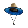 thumbnail image 1 of Lifeguard Straw Hat with Design Natural, Water, 1 of 2