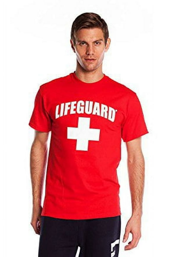 T-Shirt Official Licensed Life Guard Tee 2xl Red XX-Large