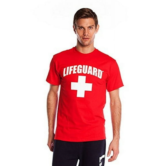 Lifeguard T-Shirt Official Life Guard Tee Red Large