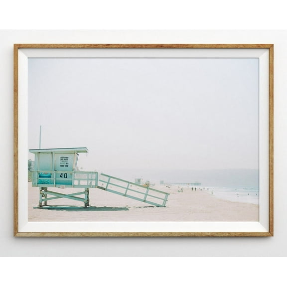 Lifeguard Tower Surf Print Beach Print Art Tropical Decor Coastal Wall Art California Beach Photography Ocean Print Turquoise Wall Art, Modern Wall Decor, 8x12 UNFRAMED
