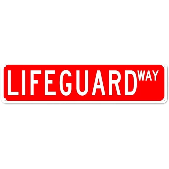 Lifeguard WAY Retro Tin Signs Aluminum Metal Sign Quotes Home Kitchen Pub Club Wall Yard Pub Club Porch Decor 4x16 Inch